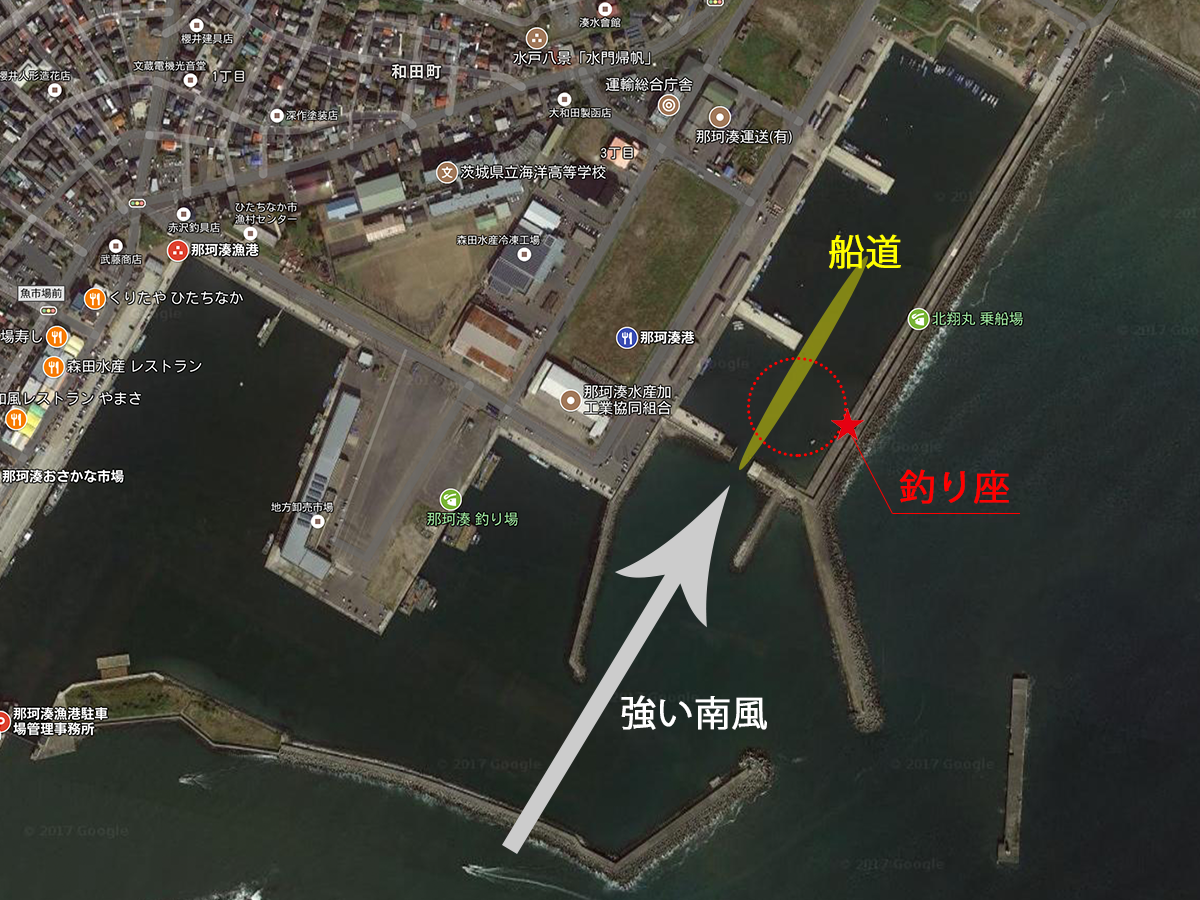 那珂湊港のマップ